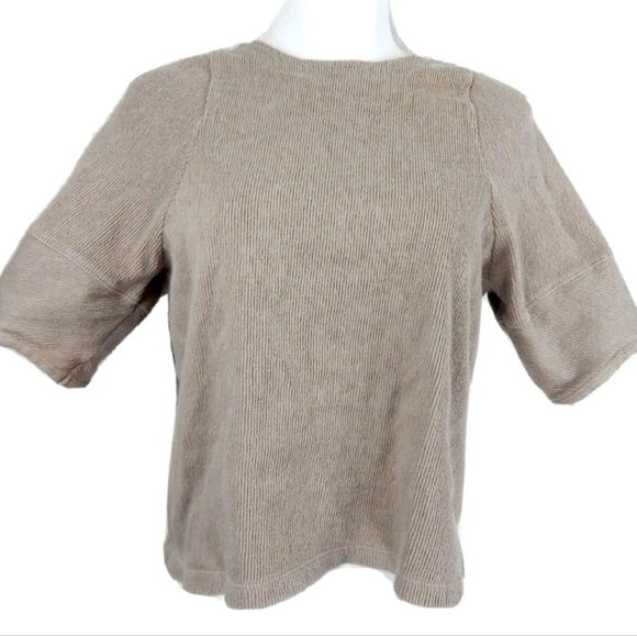 Madewell Ottoman Jacquard Button Back Top - Picture 2 of 4